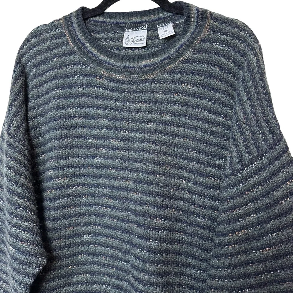 Maglificio Florence Vintage 80s Knit Crewneck Long Sleeve Grandpa Sweater XL